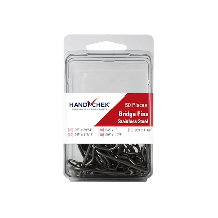 Handi-Chek Bridge Pin Asst SS PL 50pc DISP-BPS050